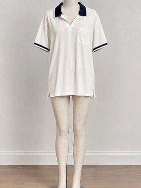 The Normal Brand Vintage Slub Pocket Polo White